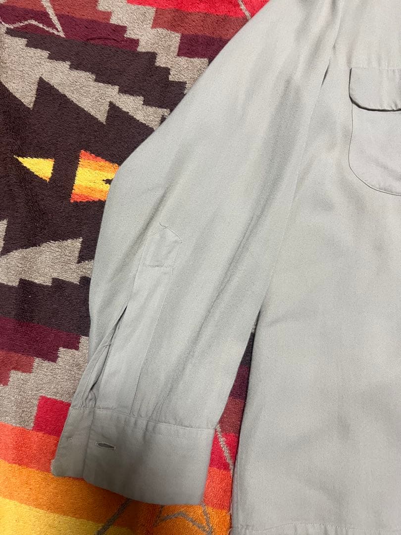 50s レーヨンギャバジンシャツ