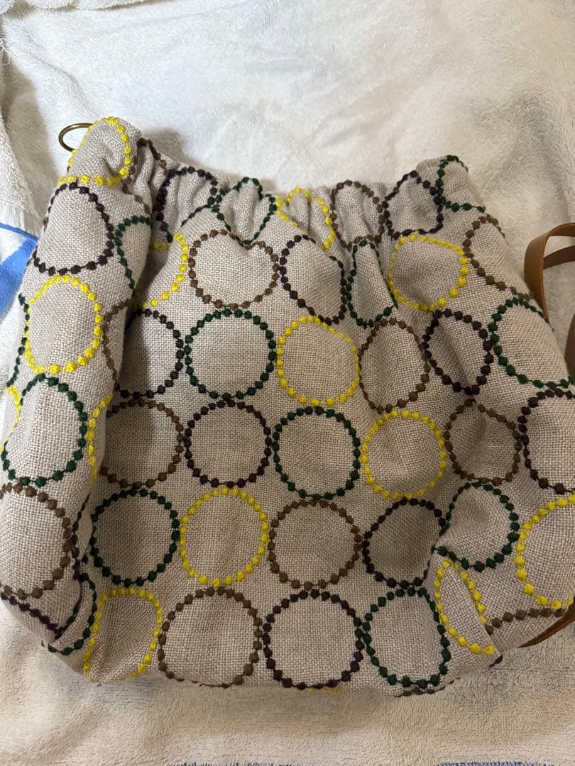 ミナペルホネン ショルダーバッグ タンバリンミックス ハンドメイド