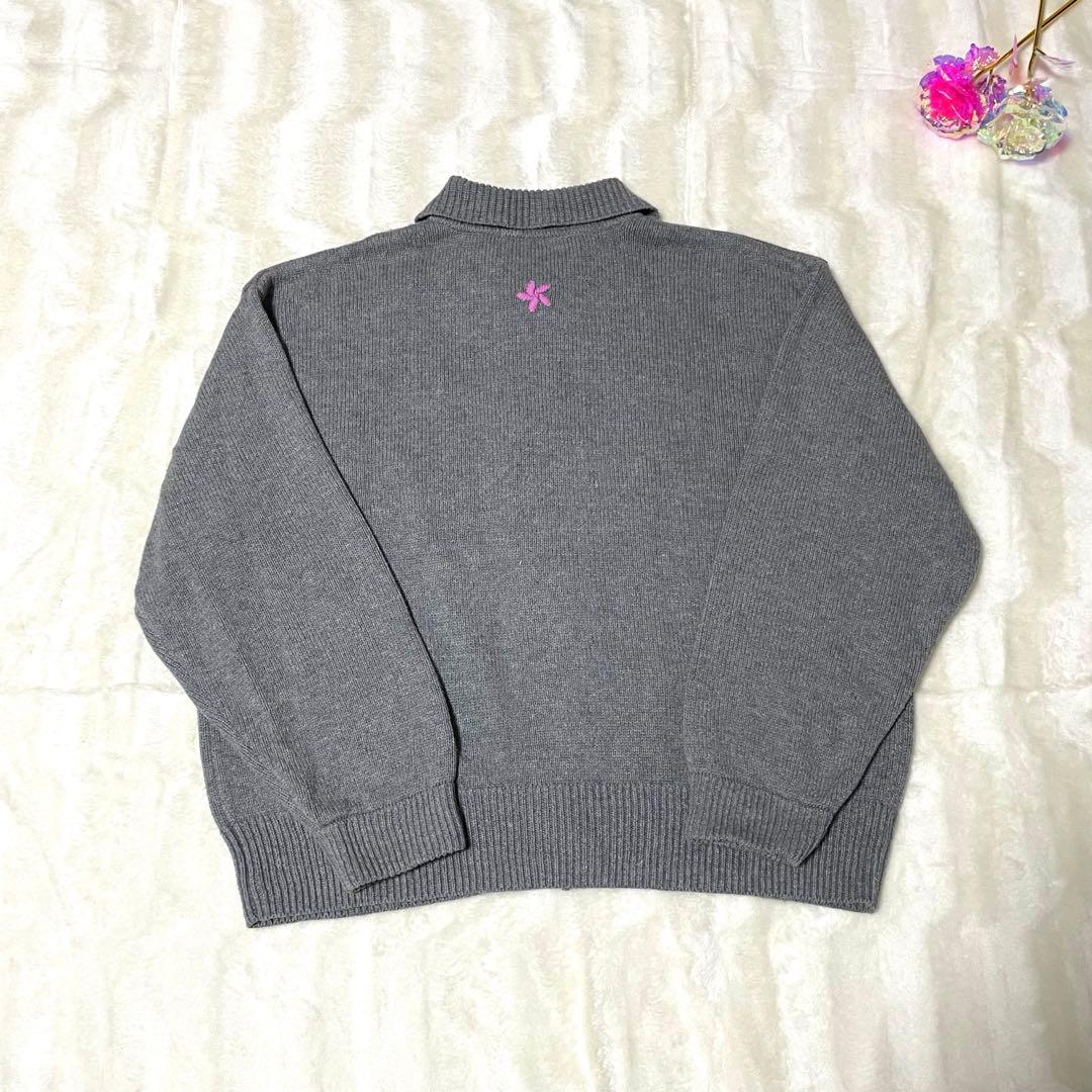 【美品】フラワー ジップアップニットジャケット TINA：JOJUN