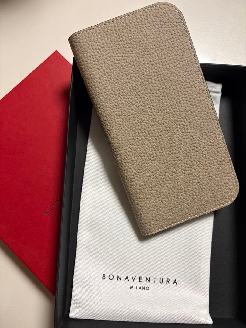 【新品】ボナベンチュラ　iPhone17 ダイアリーケース シュリンクレザー