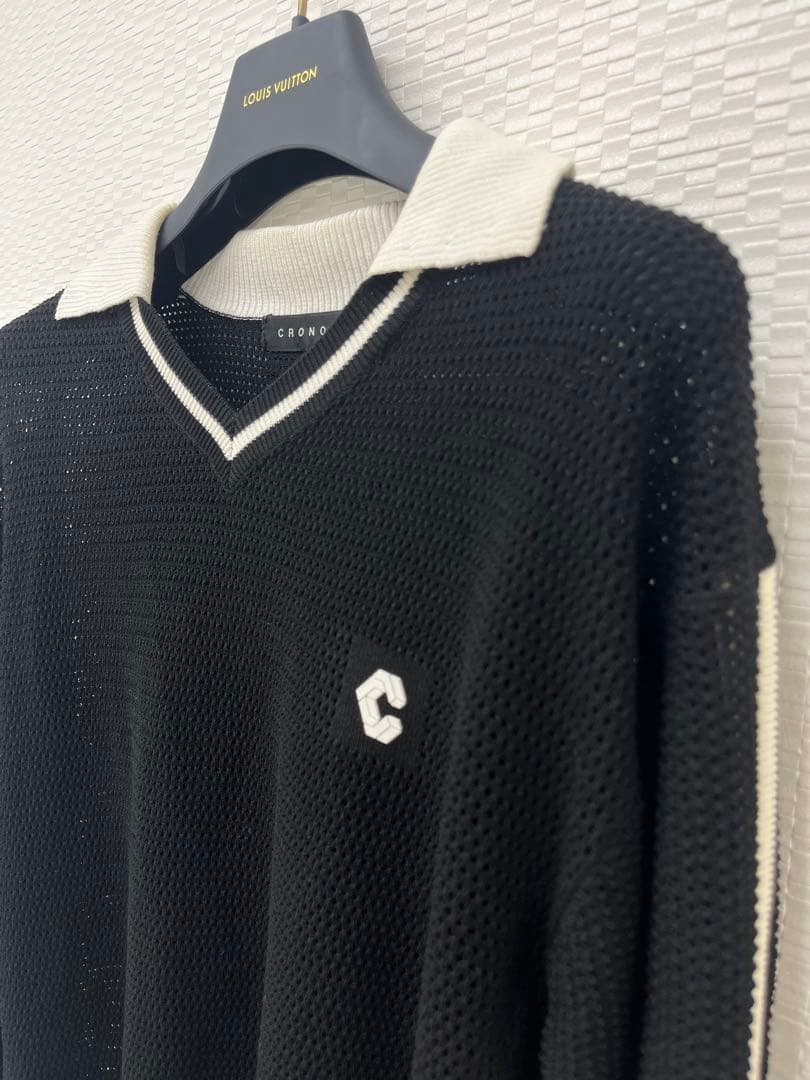 【美品】CRONOS WOMEN クロノス レディース メッシュニット トップス