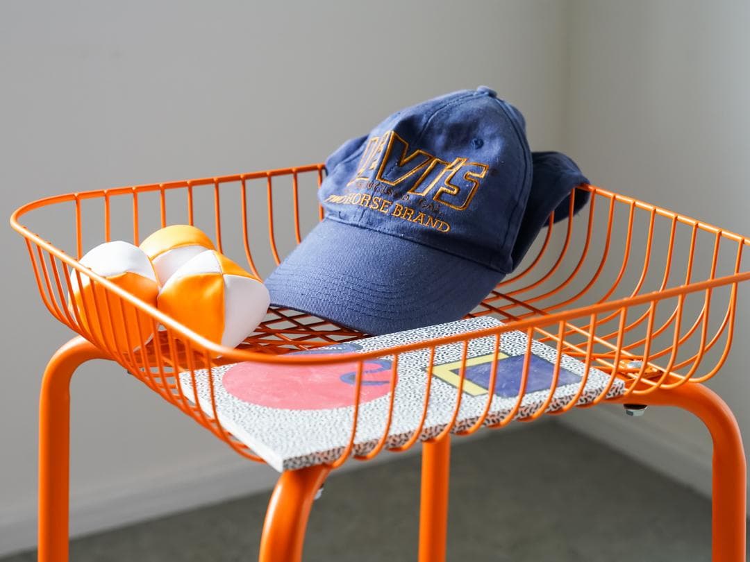 OLD IKEA 廃盤 VASTERON スツール / 収納カゴ レトロポップ