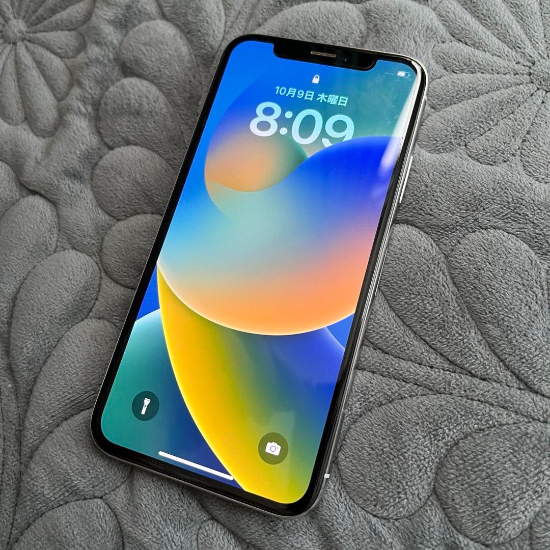 iphoneX 256GB シルバー SIMフリー 82%