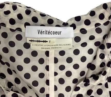 ヴェリテクール シャツワンピース LTD-001 コットン シルク ドット柄