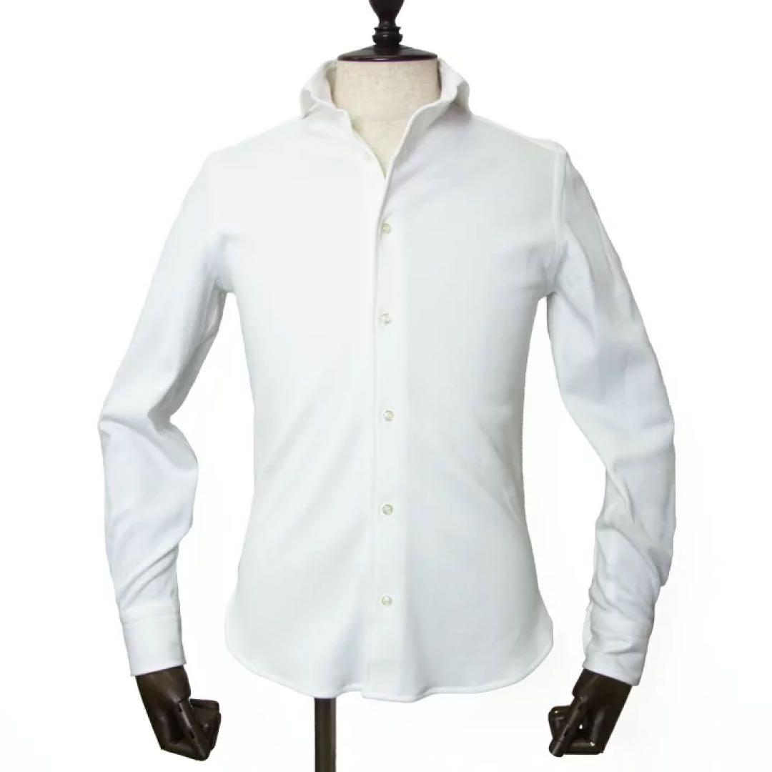 GUYROVER ギローバー カッタウェイ セミワイドカラー ホワイトイタリアL