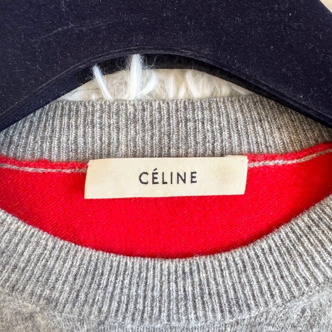 美品　フィービー　セリーヌ　ニット　トリオンフ刺繍　カラーブロック　Sサイズ