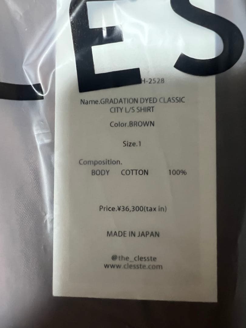 トップス GRADATIONDYED CLASSIC CITY SHIRT clesste