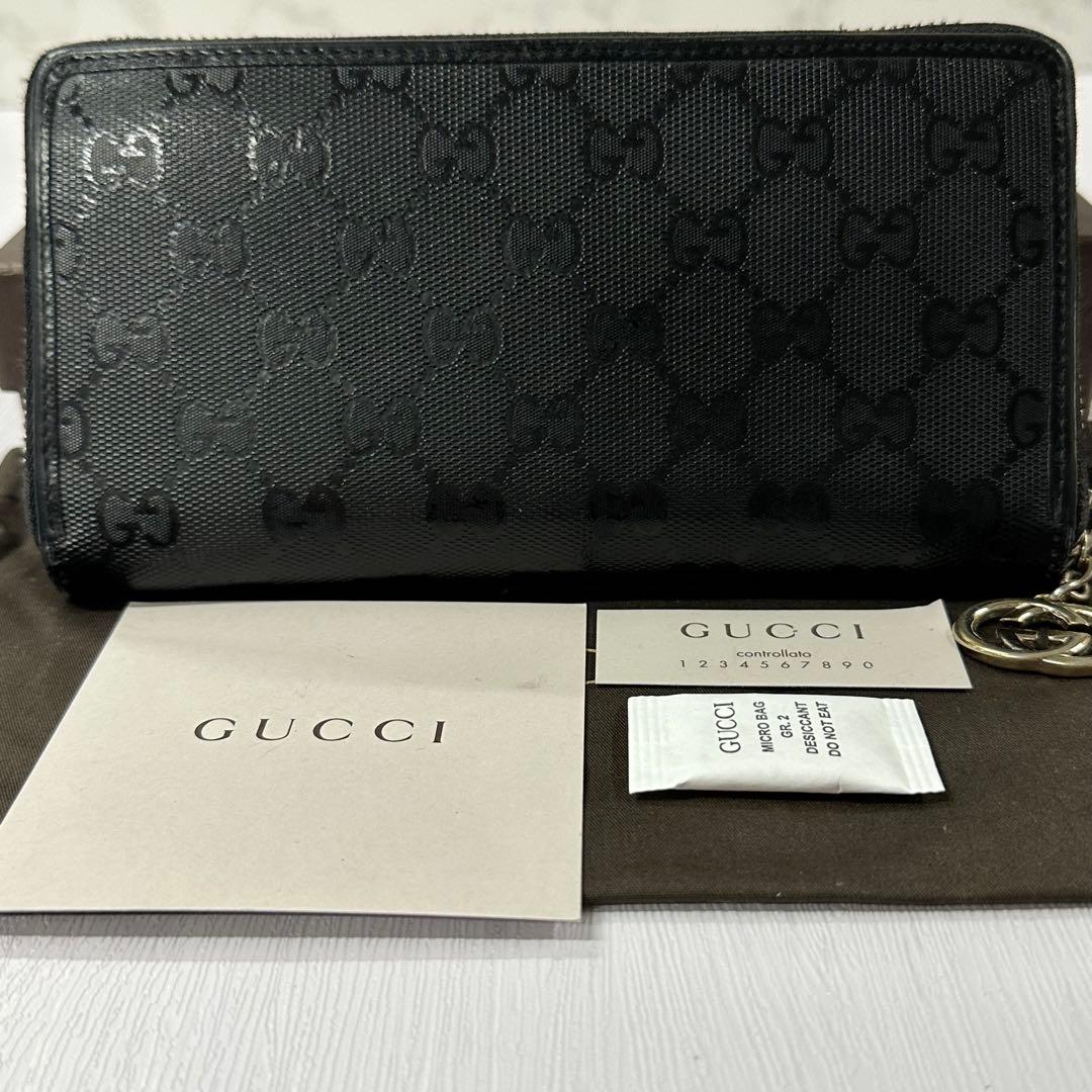 新品同様‼️ グッチ　GUCCI 財布　長財布　インプリメ　ラウンドファスナー