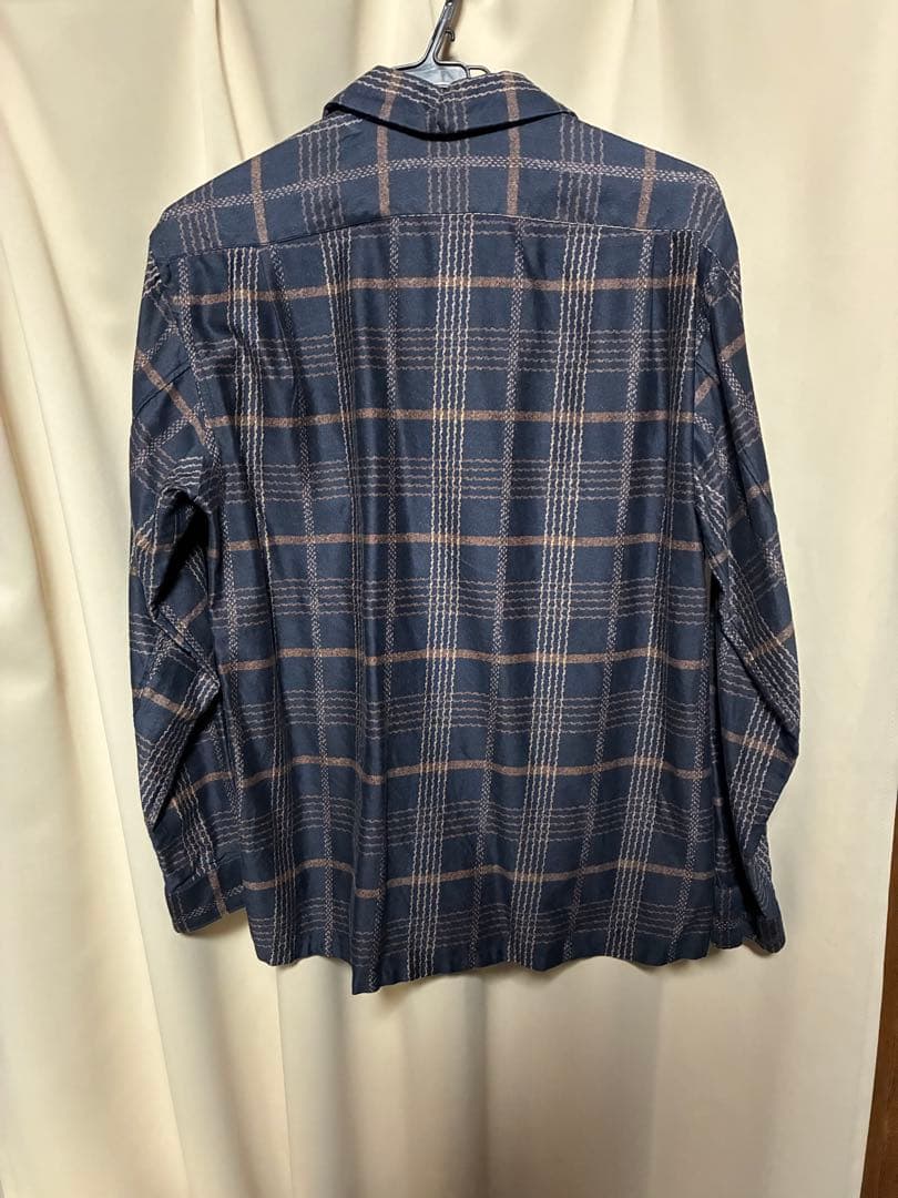 PHIGVEL Makers & Co. 長袖シャツ ネイビー/ブラウンチェック