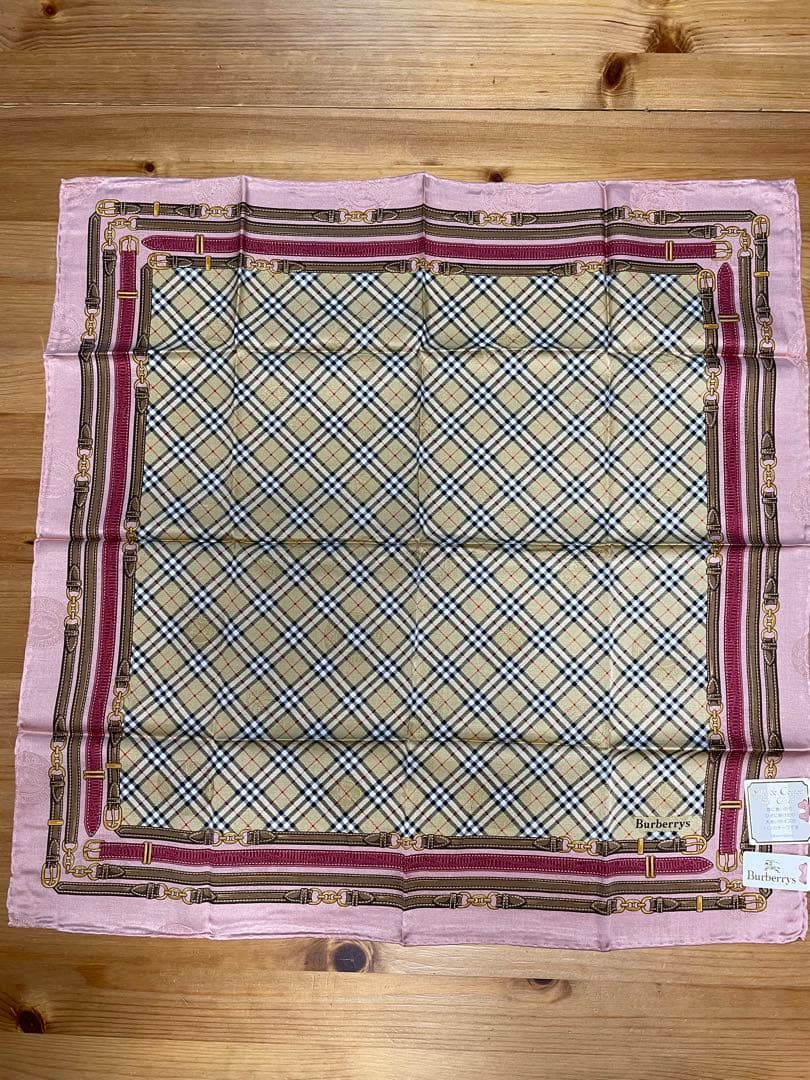 s*y様 Burberrys ピンク チェック柄 ハンカチ 5枚セット