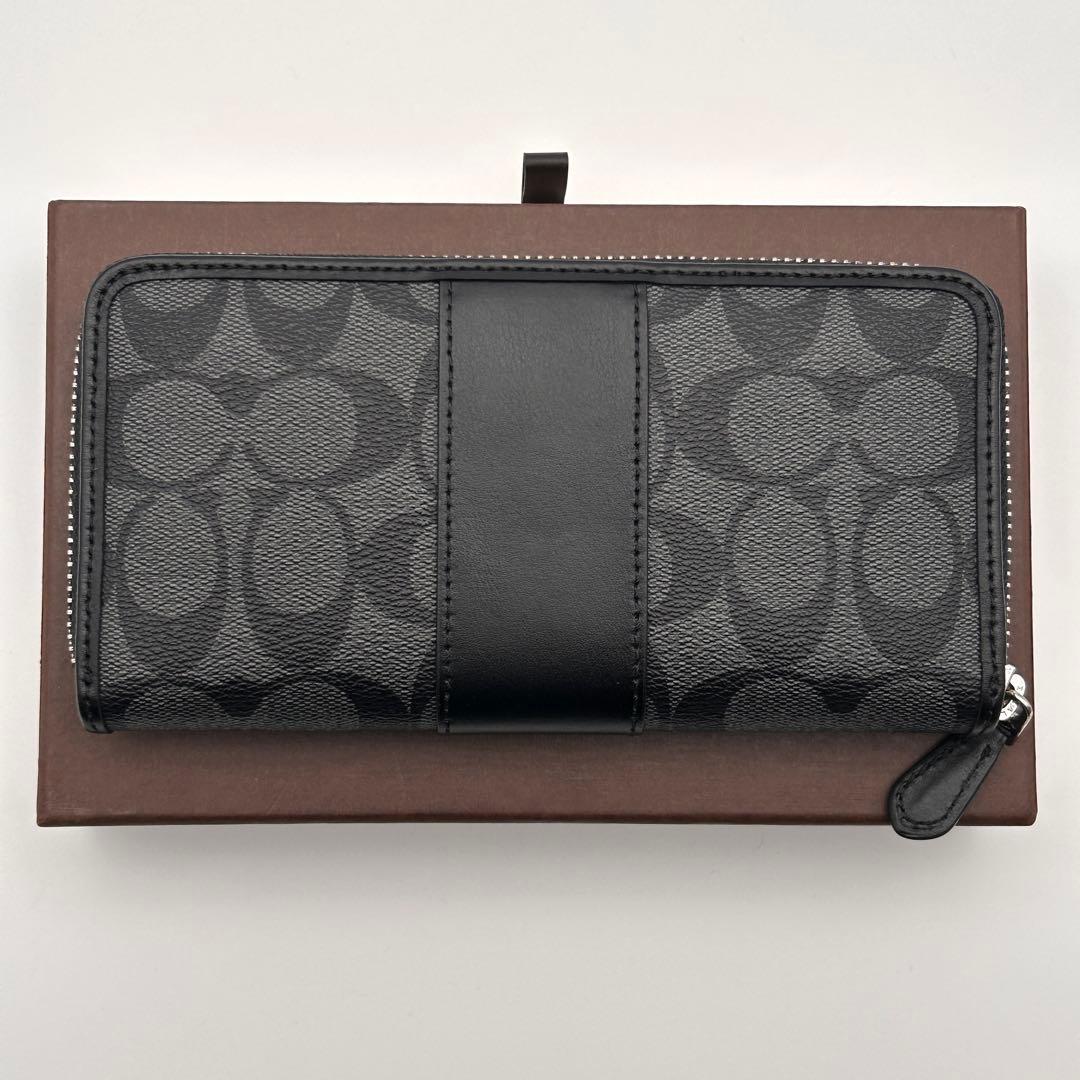 ✨極美品✨ COACH コーチ 長財布 ラウンドファスナー ブラック レザー