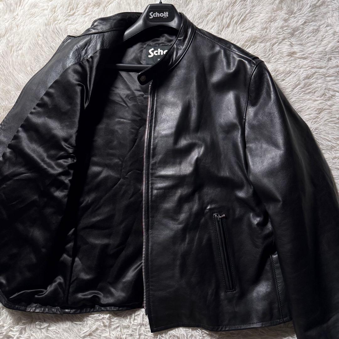 H*O様 極美品/3XL✨schott ライダースジャケット　554　羊革　黒