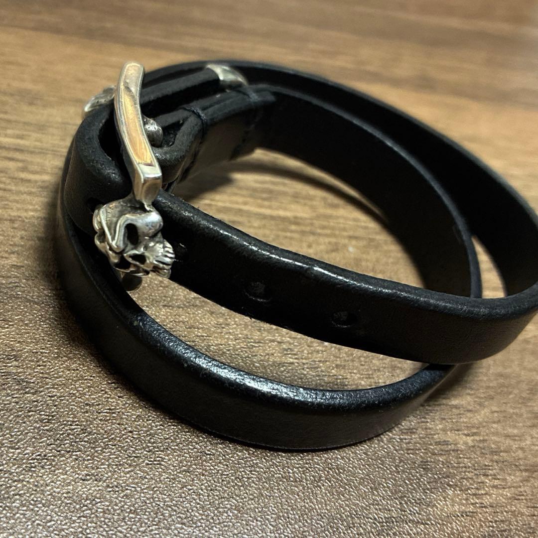 サーティーンデザインズ ダブルローリングレザーブレスレット