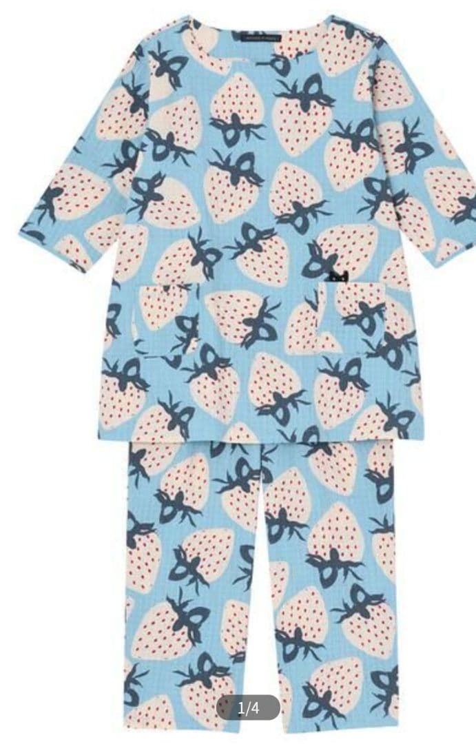 新品 マタノアツコ　いちご柄　半袖パジャマ　M ８分丈ズボン MEME ワコール