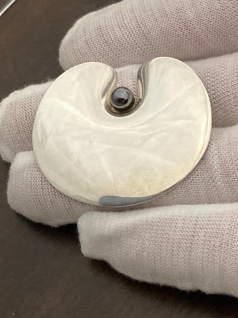 ジョージジェンセン ブローチ ヘマタイト スイレン シルバー925 351