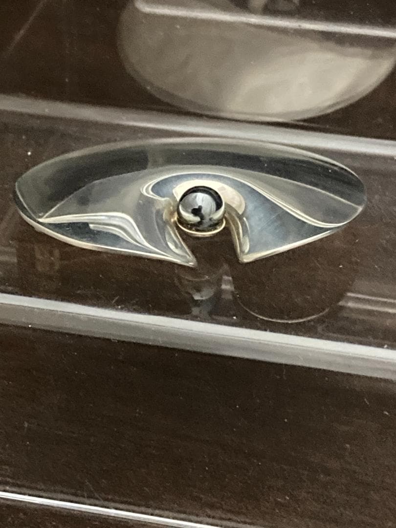 ジョージジェンセン ブローチ ヘマタイト スイレン シルバー925 351