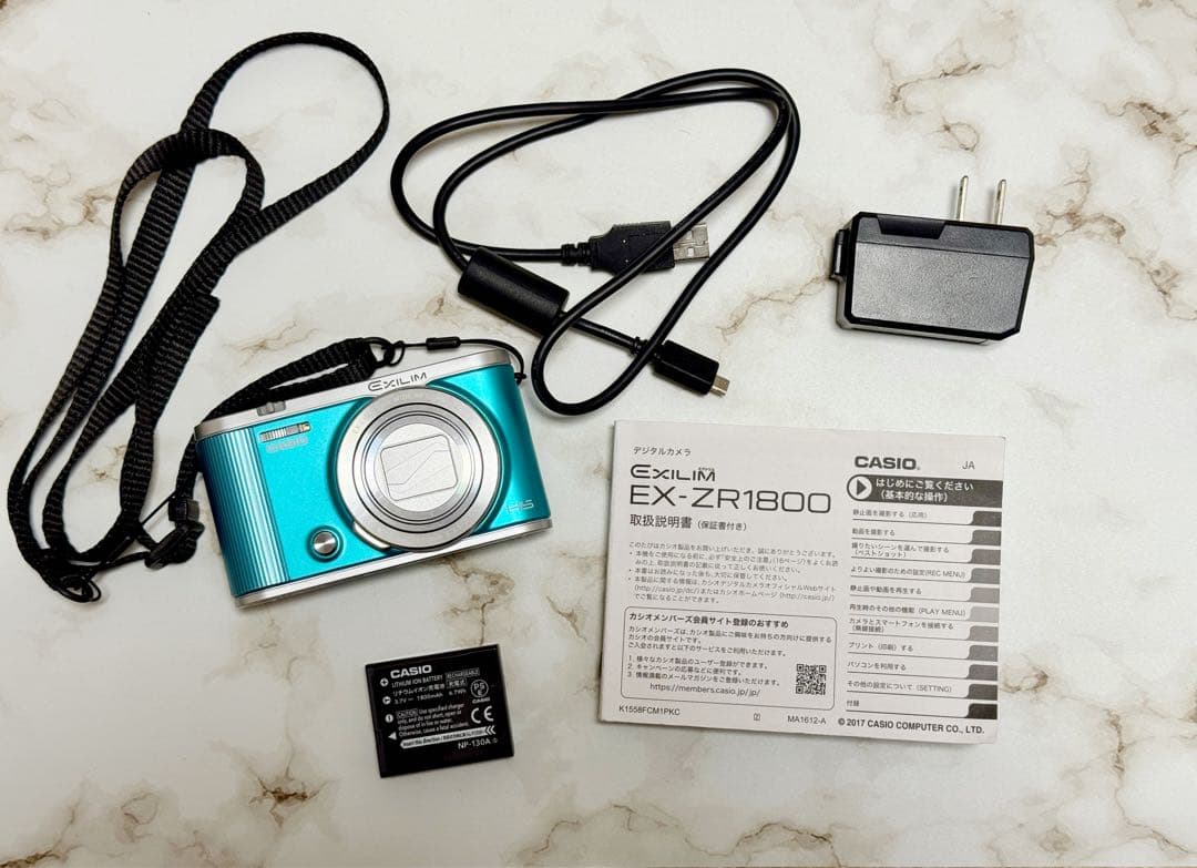 【動作確認済】CASIO EX-ZR1800 コンパクトデジタルカメラ 説明書有