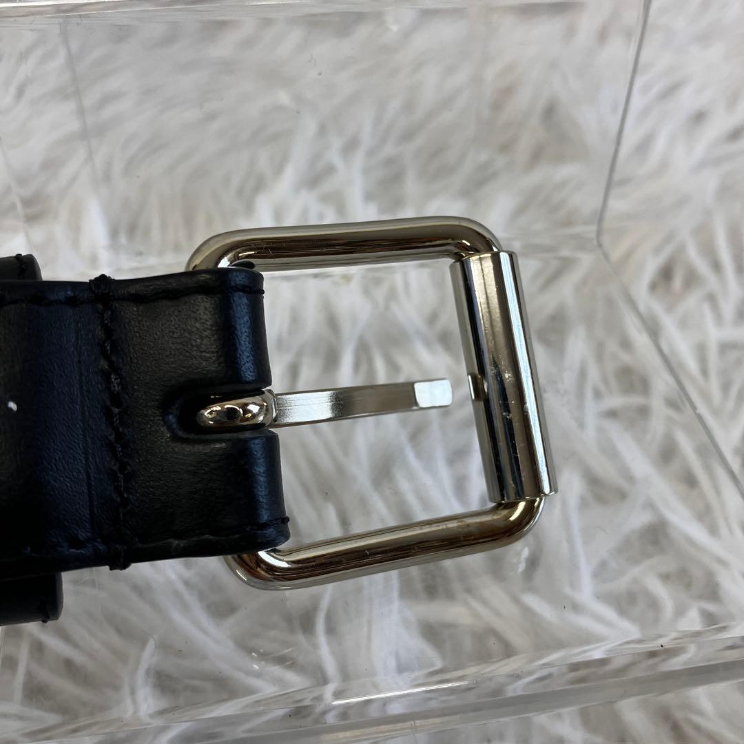 COMME des GARÇONS ブラック レザー ベルト S 小さいサイズ