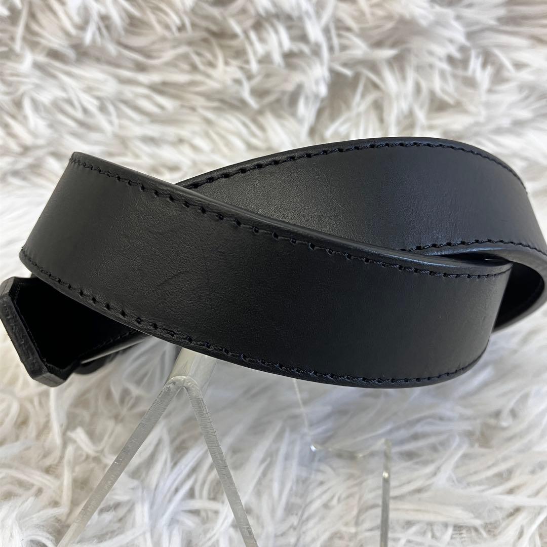 COMME des GARÇONS ブラック レザー ベルト S 小さいサイズ