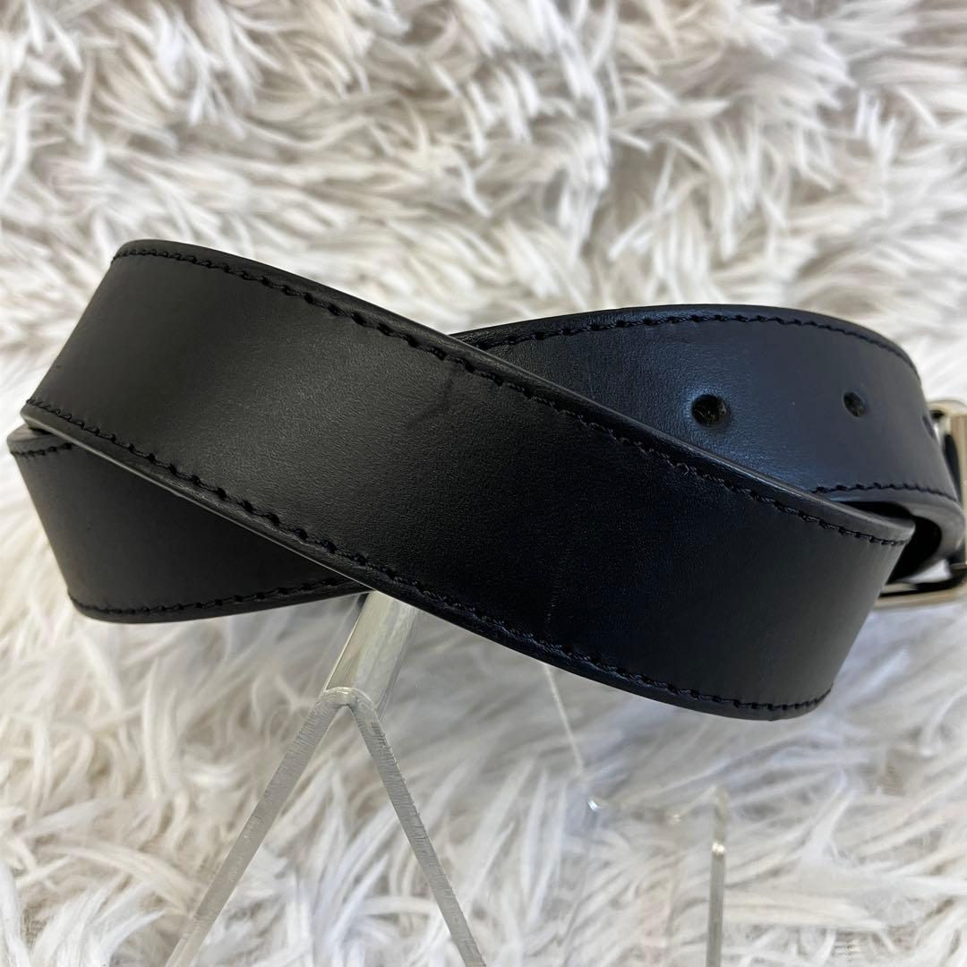 COMME des GARÇONS ブラック レザー ベルト S 小さいサイズ