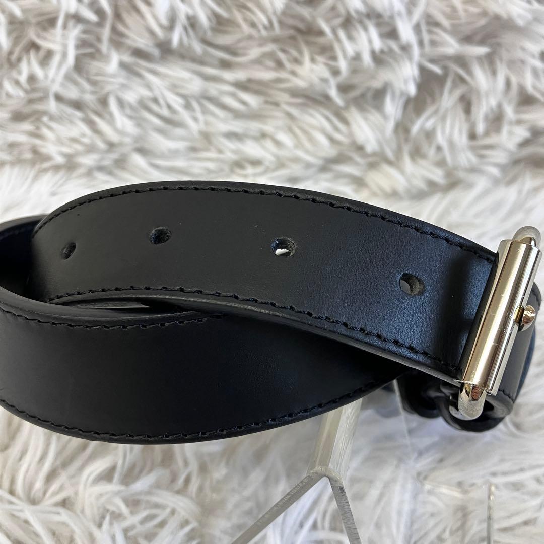 COMME des GARÇONS ブラック レザー ベルト S 小さいサイズ