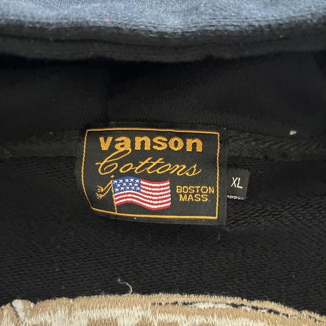 VANSON T.F.O.A スカル刺繍　スウェットパーカー XL