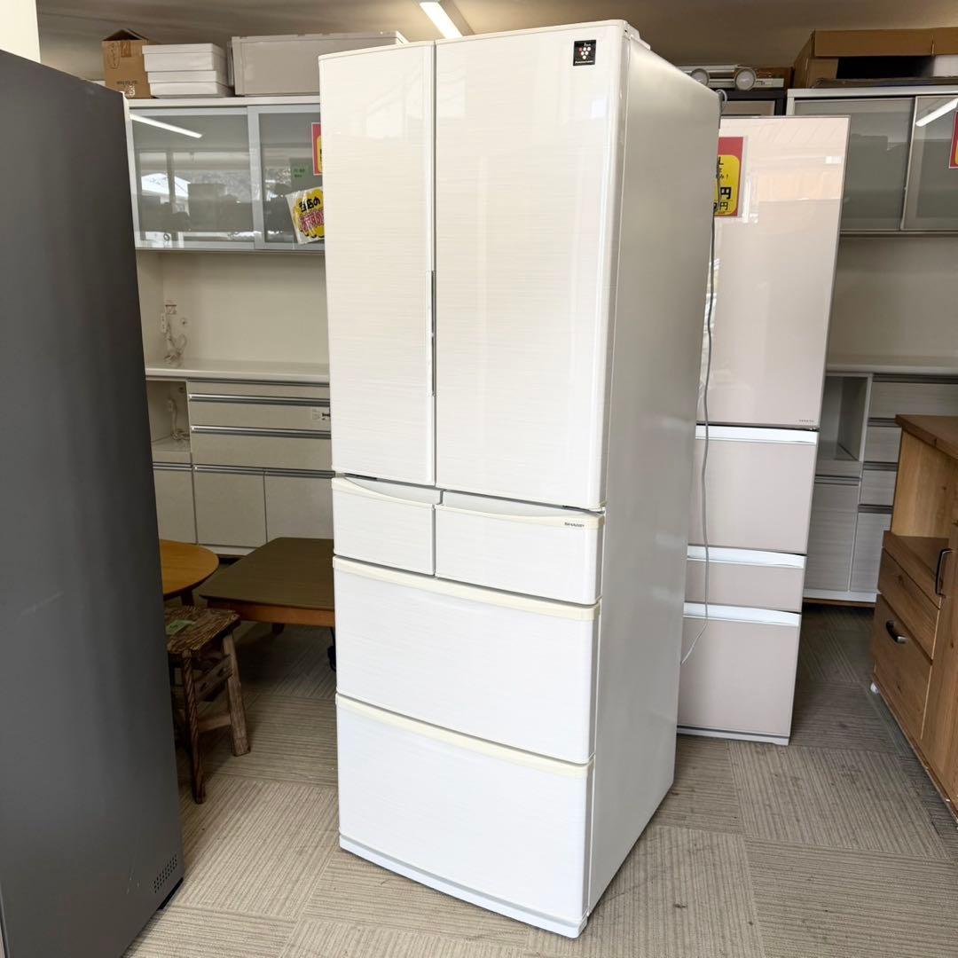 シャープ 455L 冷蔵庫 2017年製 自動製氷 プラズマクラスター 節電25
