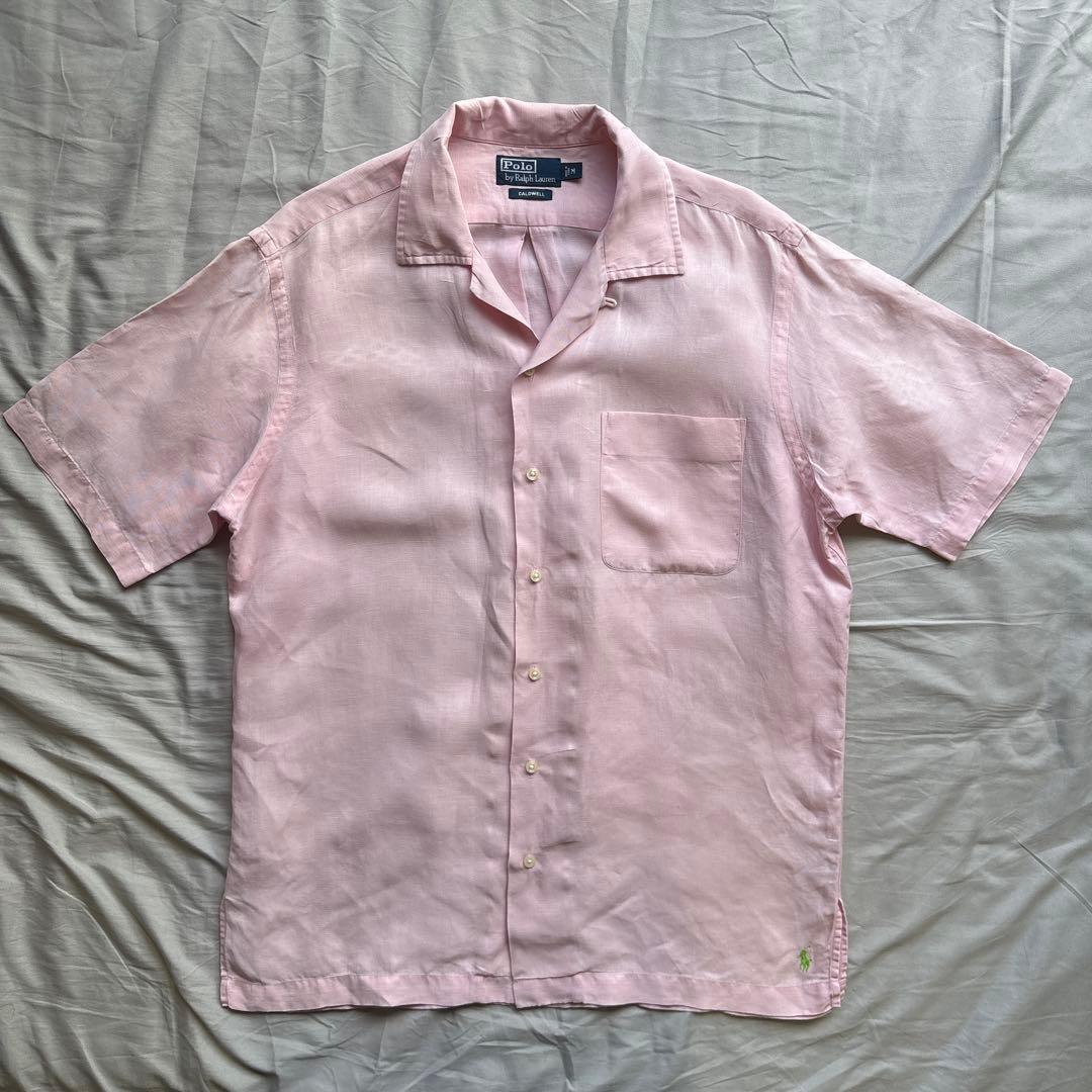 【90s】Ralph Lauren CALDWELL ピンク シルク リネン