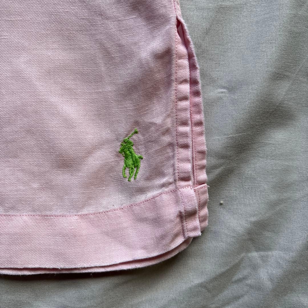 【90s】Ralph Lauren CALDWELL ピンク シルク リネン