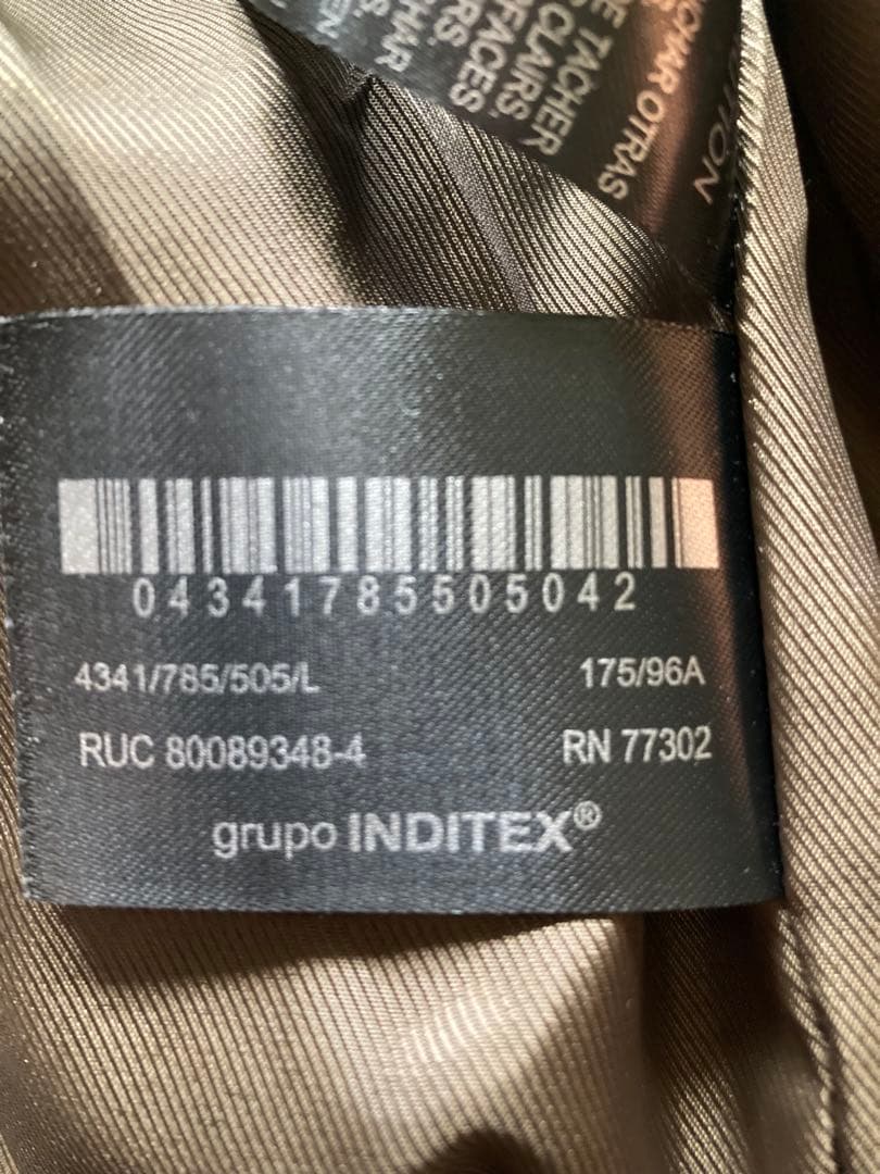 ASK 様ZARA カーキ　デタッチャブルカラー　スエード風JKファー取り外し可