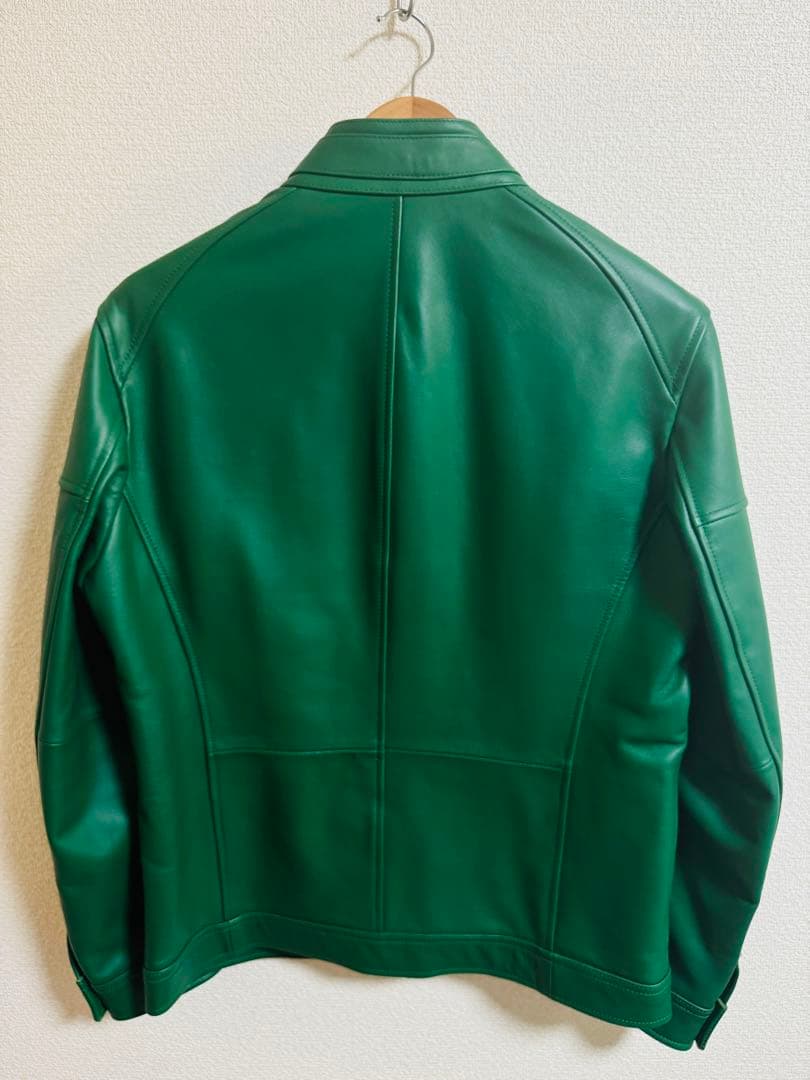 こ*迎様 【美品】ラトルトラップ シングルライダース LL 羊革 緑 シープレザ