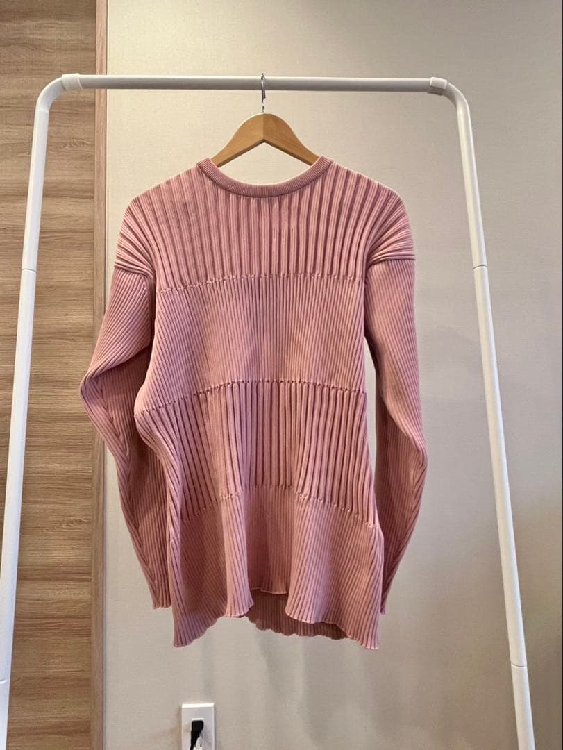 cfcl リブ編み 長袖ニット ピンク