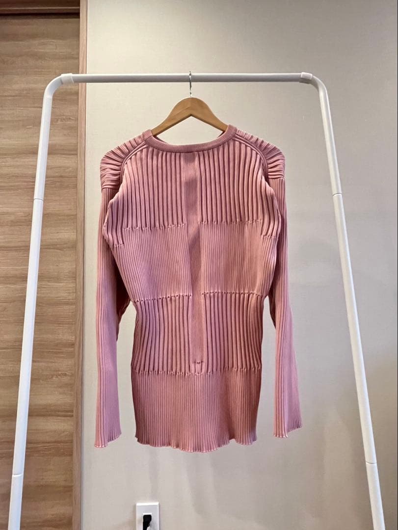 cfcl リブ編み 長袖ニット ピンク