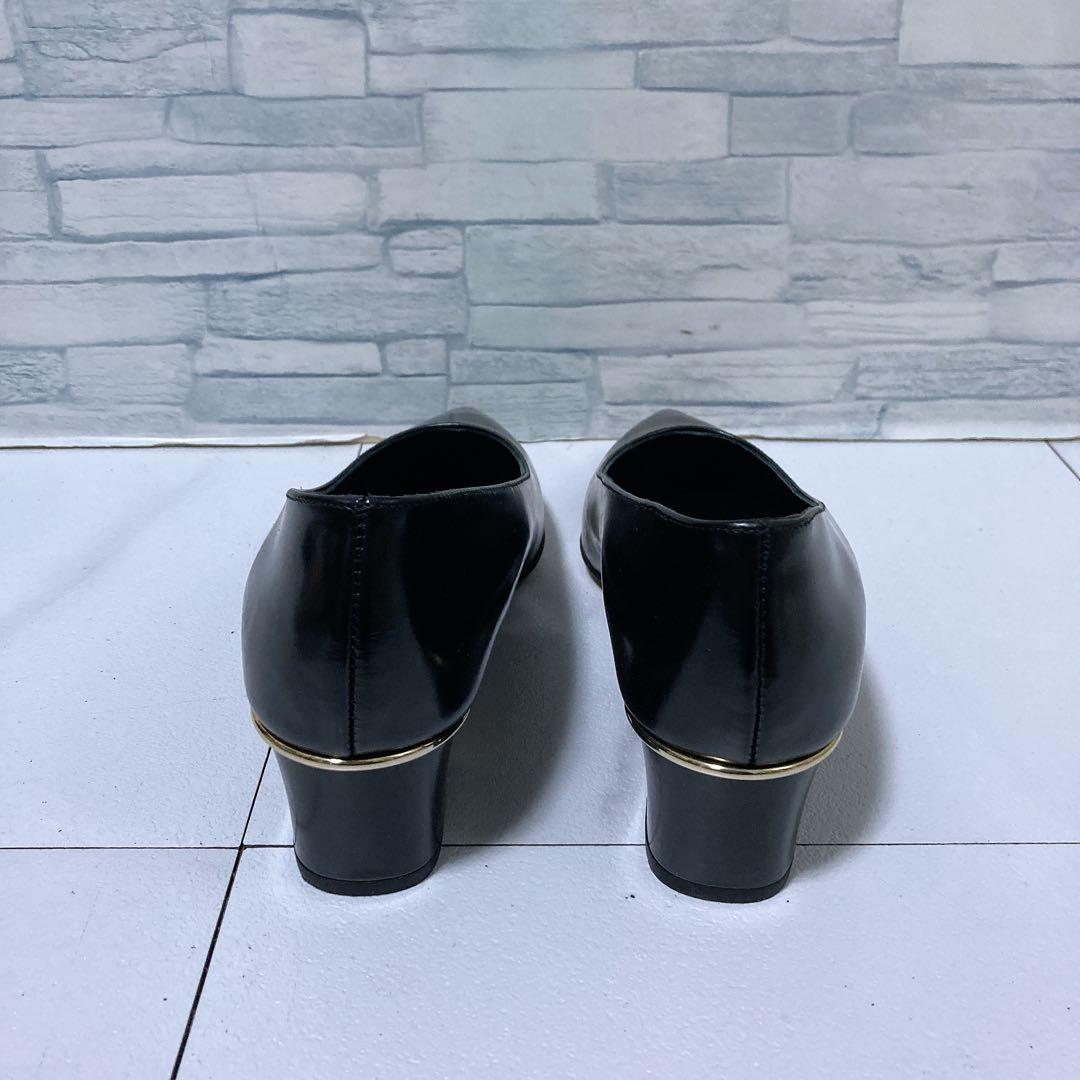 極美品 ファビオルスコーニ レザーパンプス 本革 ポインテッドトゥ 黒 38