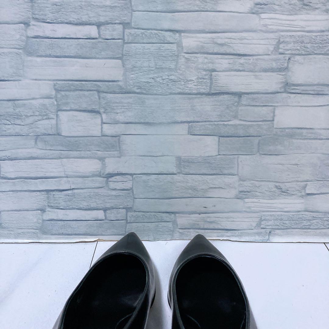 極美品 ファビオルスコーニ レザーパンプス 本革 ポインテッドトゥ 黒 38