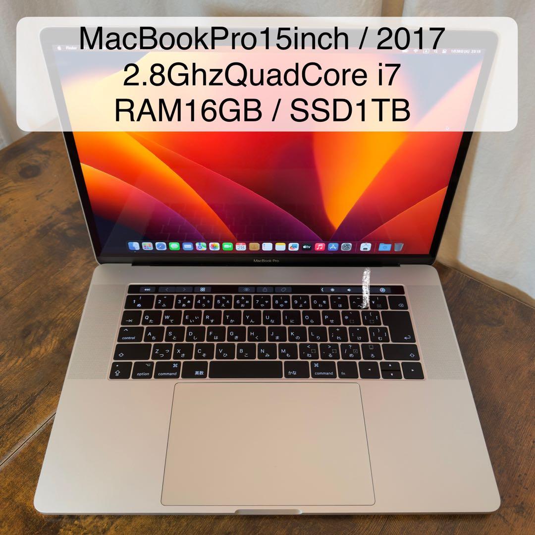 MacBook本体 MacBookPro15inch2.8Ghz4Corei7/16GB/1TB