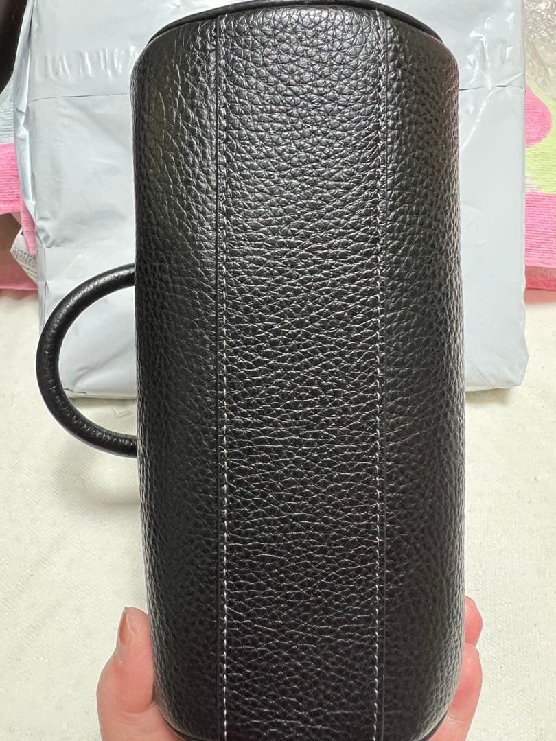 COACH ブラックレザー ハンドバッグ　ショルダーバッグ