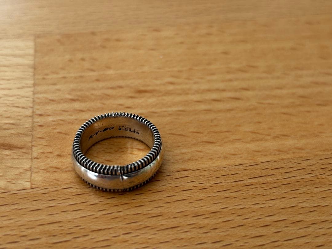 【希少】ナバホ族 Steve Arviso チゼルリング 13号 シルバー925