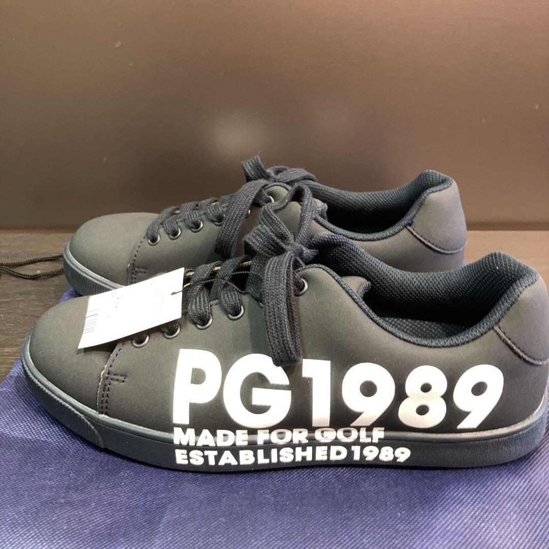 【未使用】PEARY GATES　パーリーゲイツ　ロゴ　ゴルフシューズ　黒