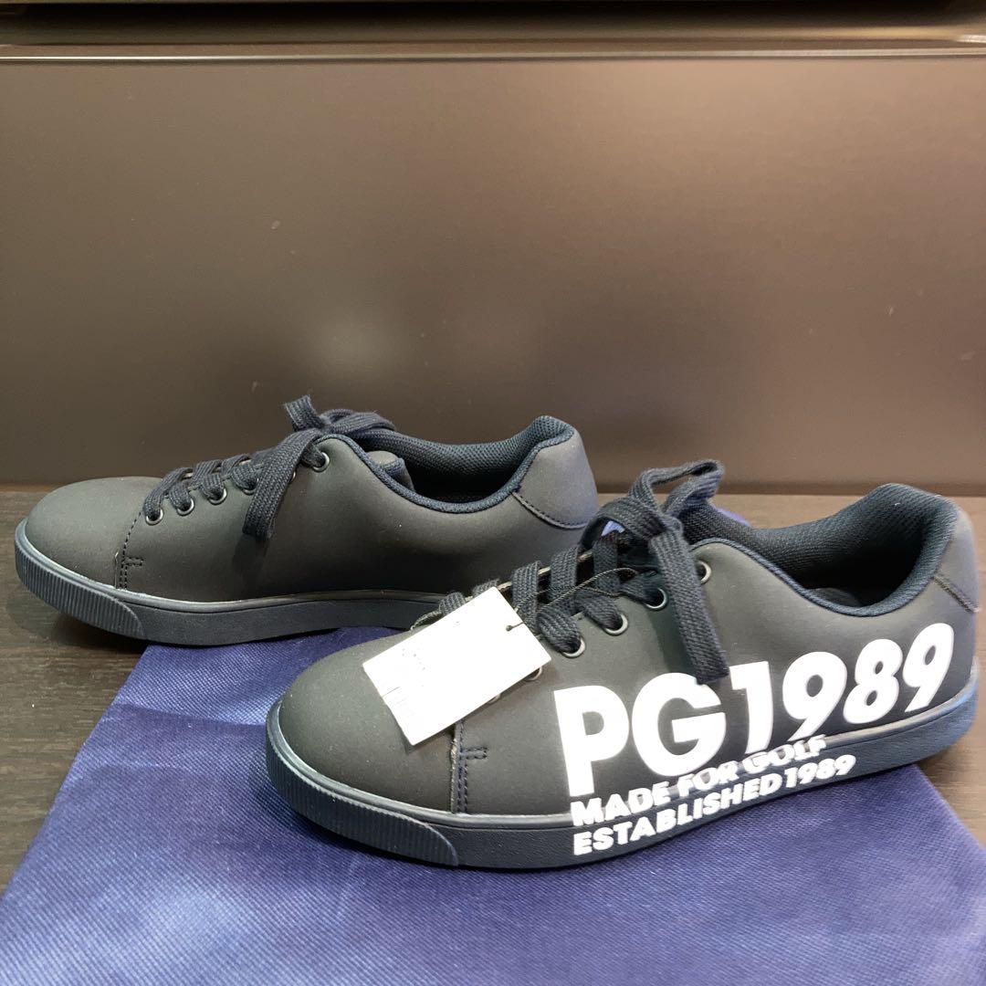 【未使用】PEARY GATES　パーリーゲイツ　ロゴ　ゴルフシューズ　黒