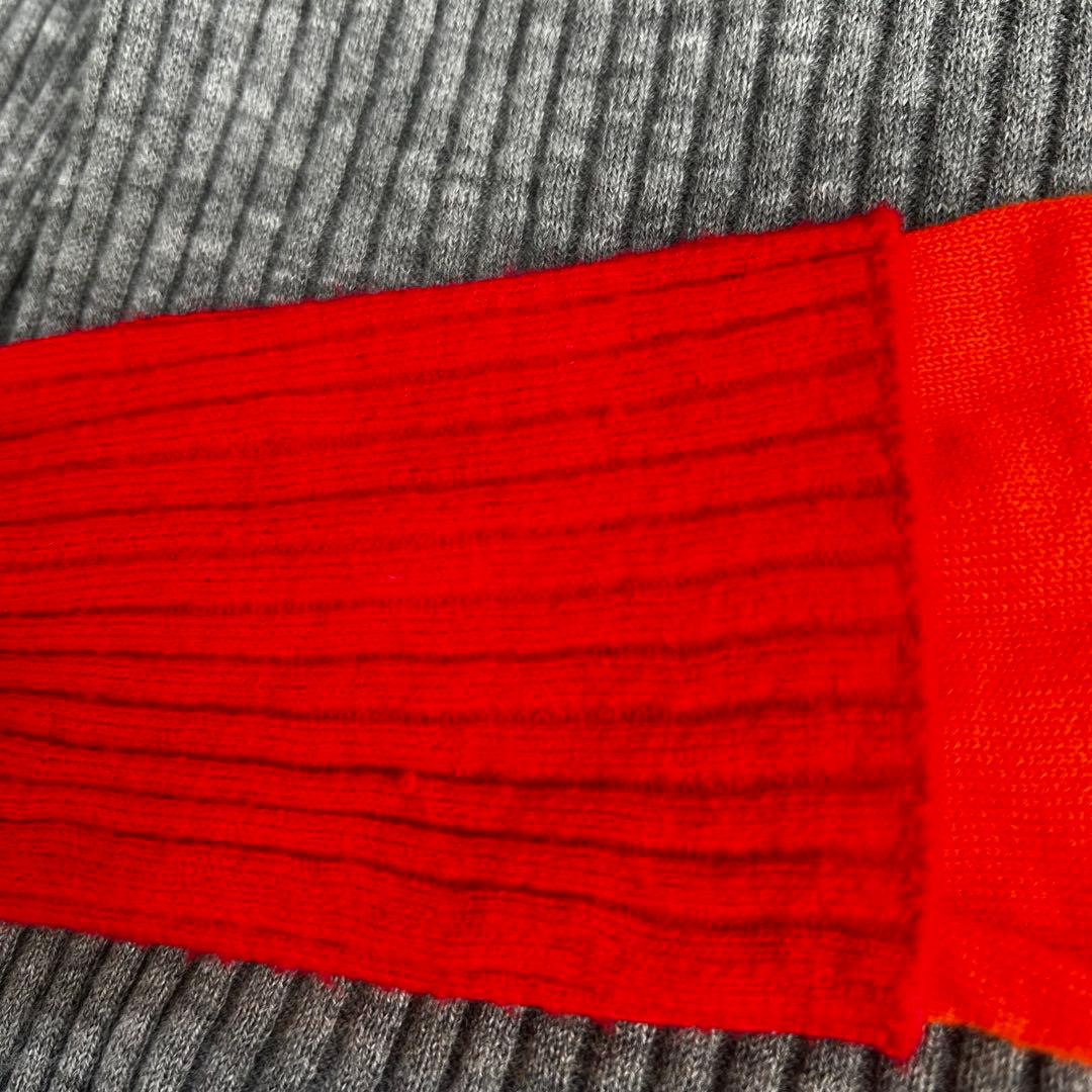 24AW ENFOLDハイネックリブバイカラープルオーバー ニット