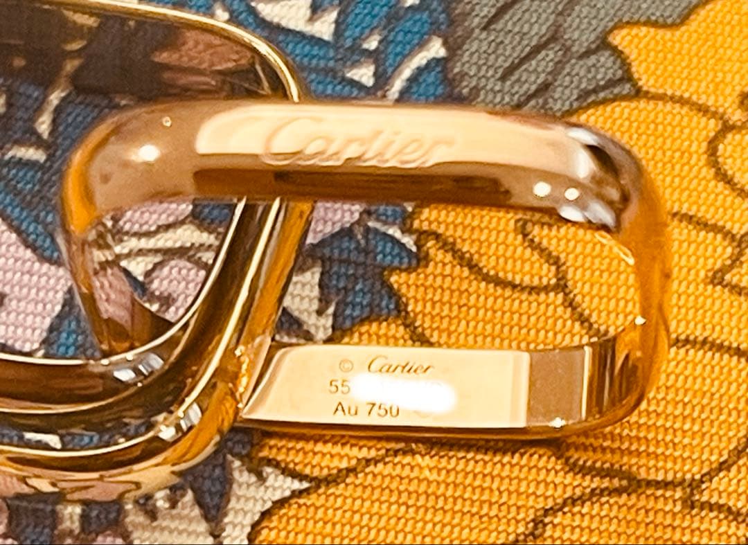 美品　Cartier トリニティ　クッション 15号　リング、クラシックモデル