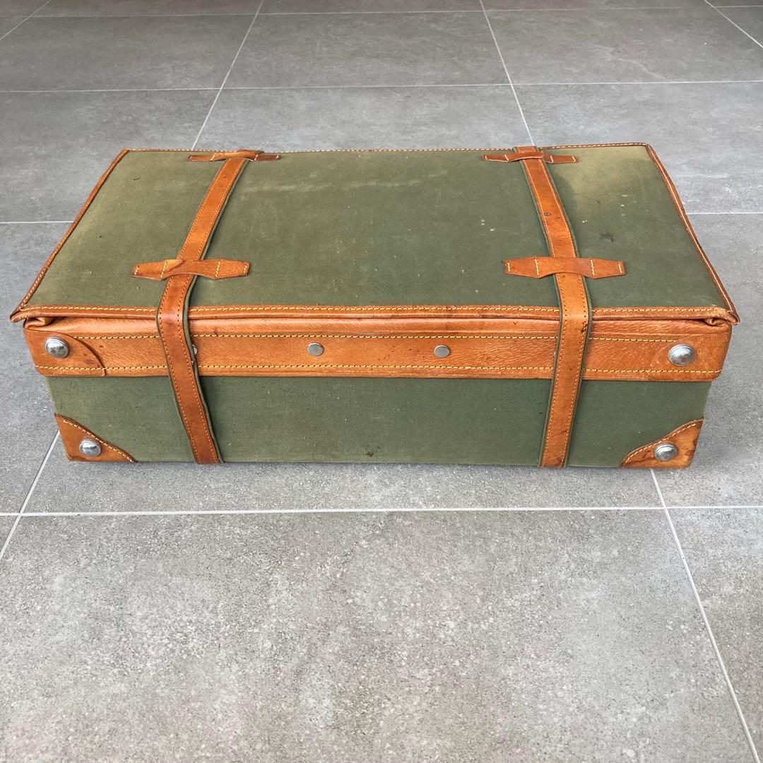 ヴィンテージ トランクケース トランクバッグ レトロ雑貨 古道具 グリーン