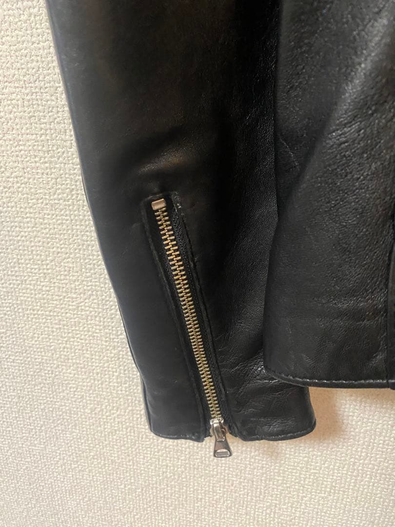 【美品】STUDIOUS シングルライダースジャケット ラムレザーブルゾン