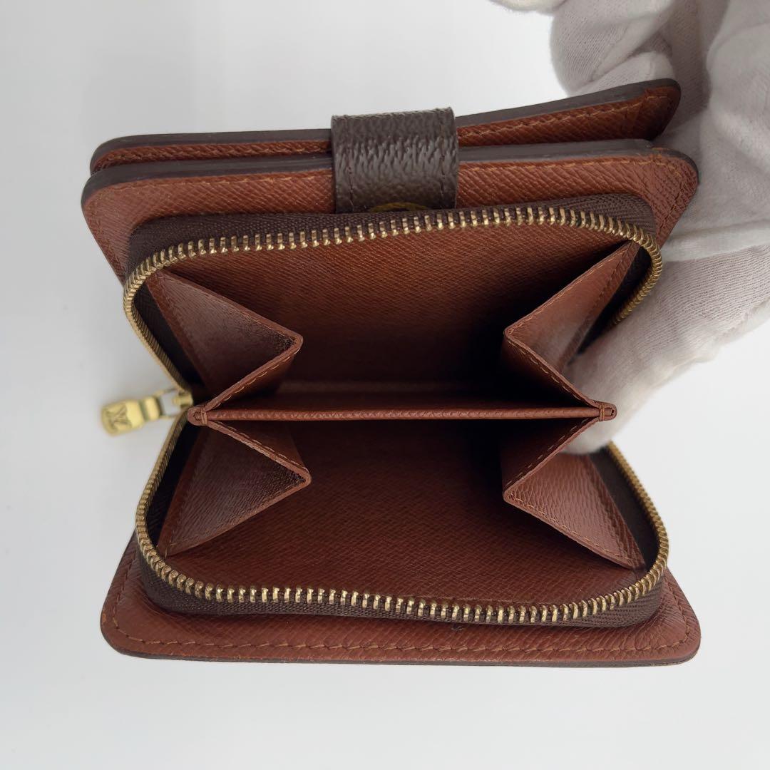 【極美品】箱付き！ルイヴィトン モノグラム ラウンドファスナー　二つ折り財布