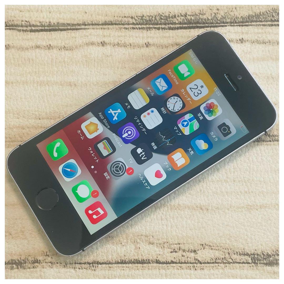 【完動品】iPhoneSE スペースグレイ 128GB SIMフリー 100%