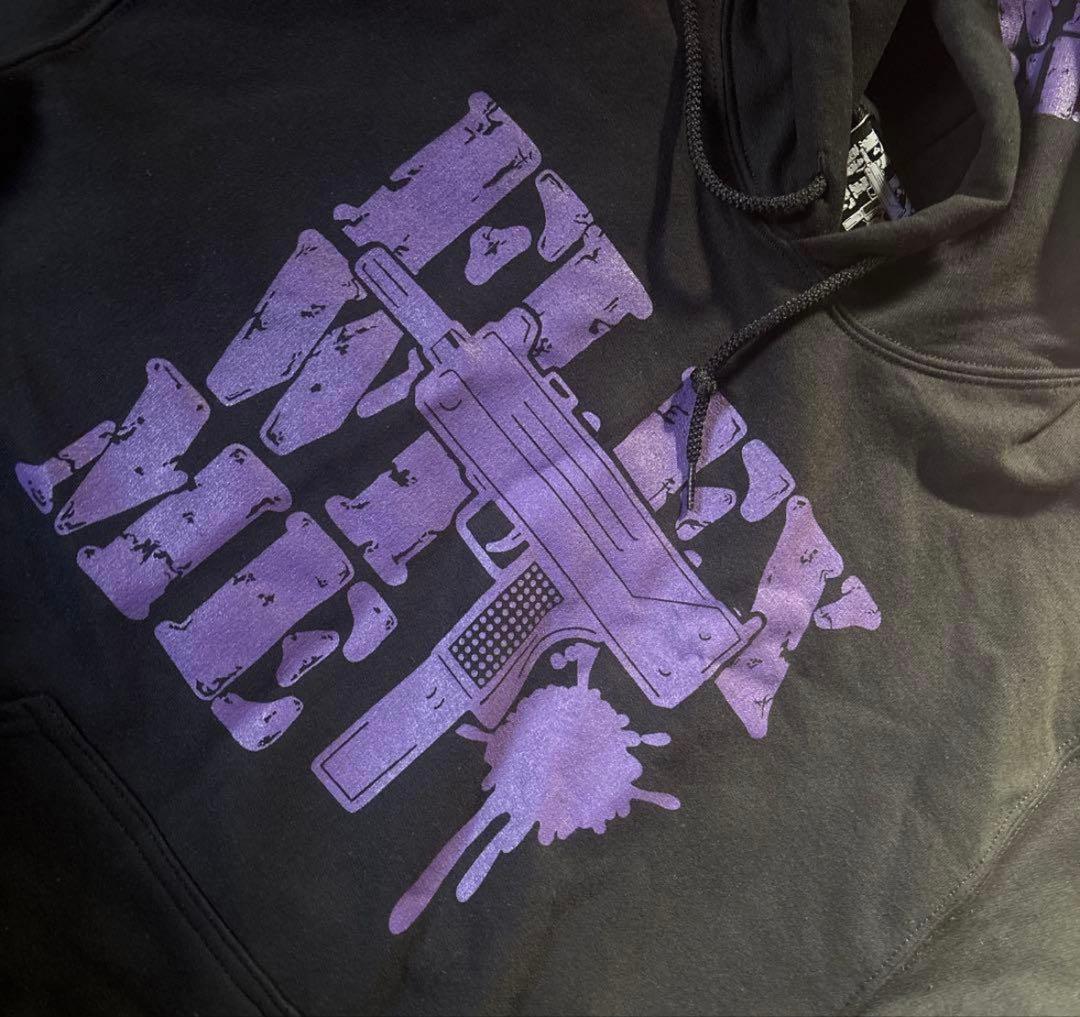 黒紫のパーカー FLEX WIT ME POPUP限定 flexwitme
