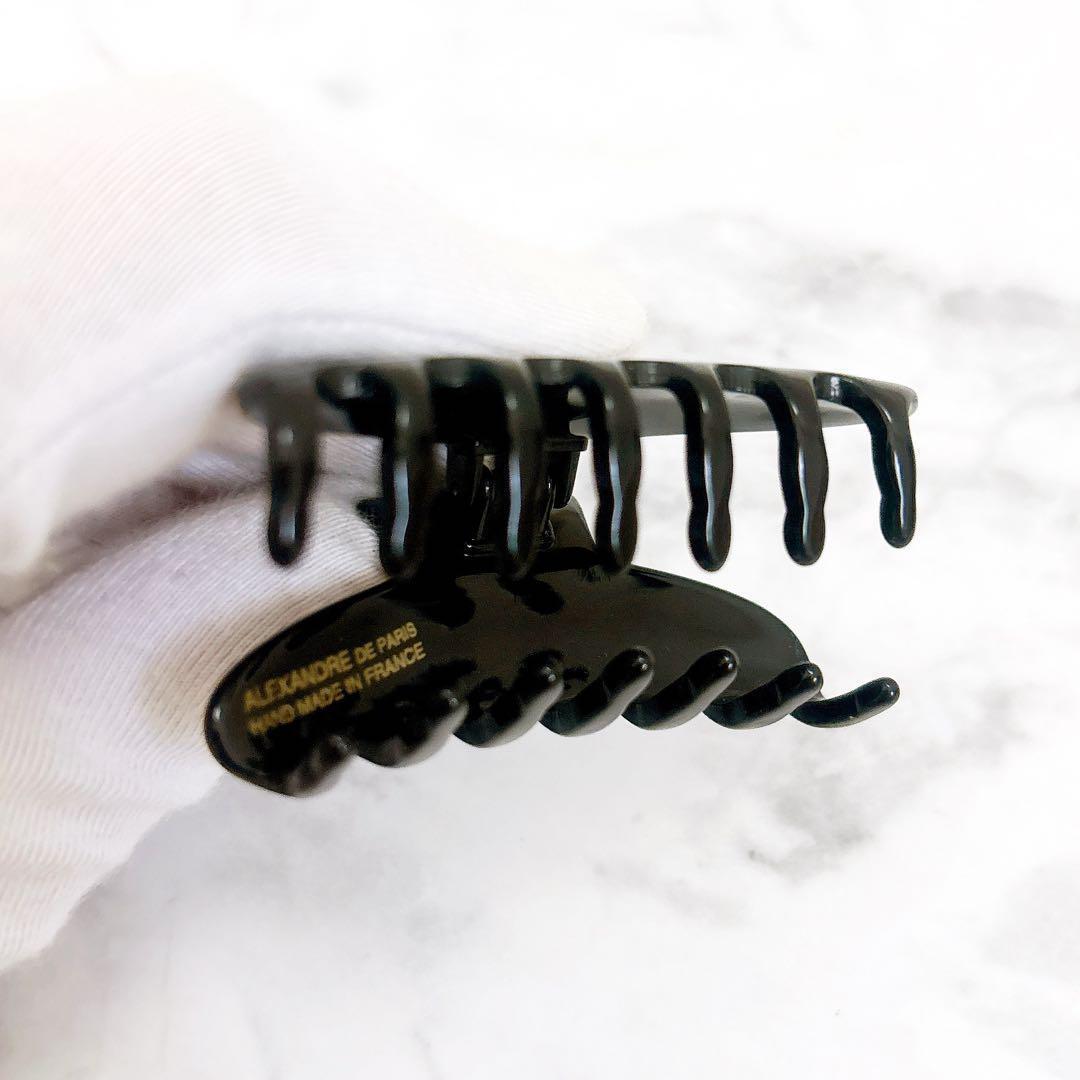 美品 Alexandre De Paris スワロフスキー ミニヘアクリップ 黒
