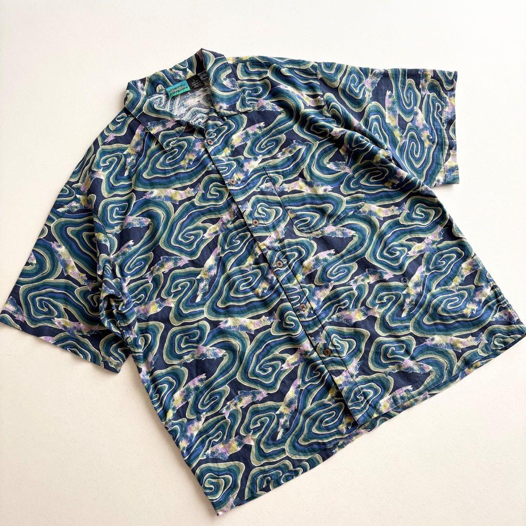 1990s patagonia a/c shirt Java Fish 渦巻き