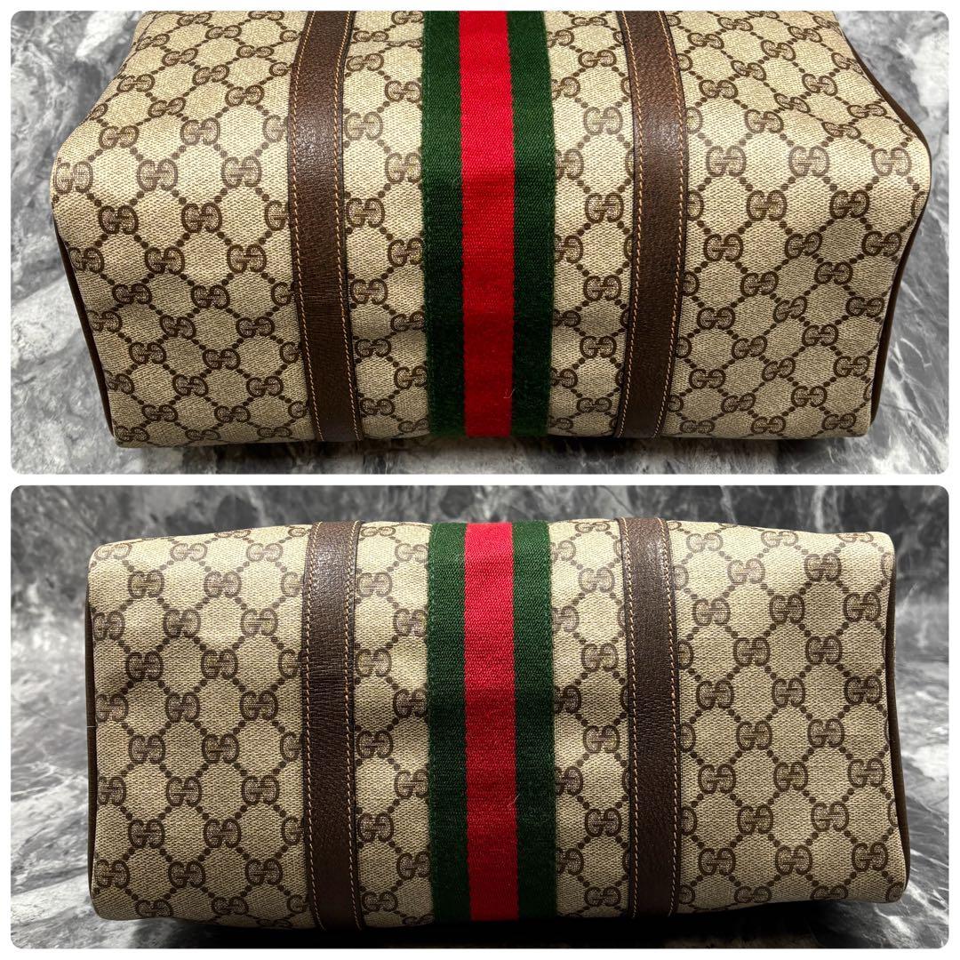 ✨極美品✨GUCCI シェリーライン GG レザー ベージュ ボストンバッグ